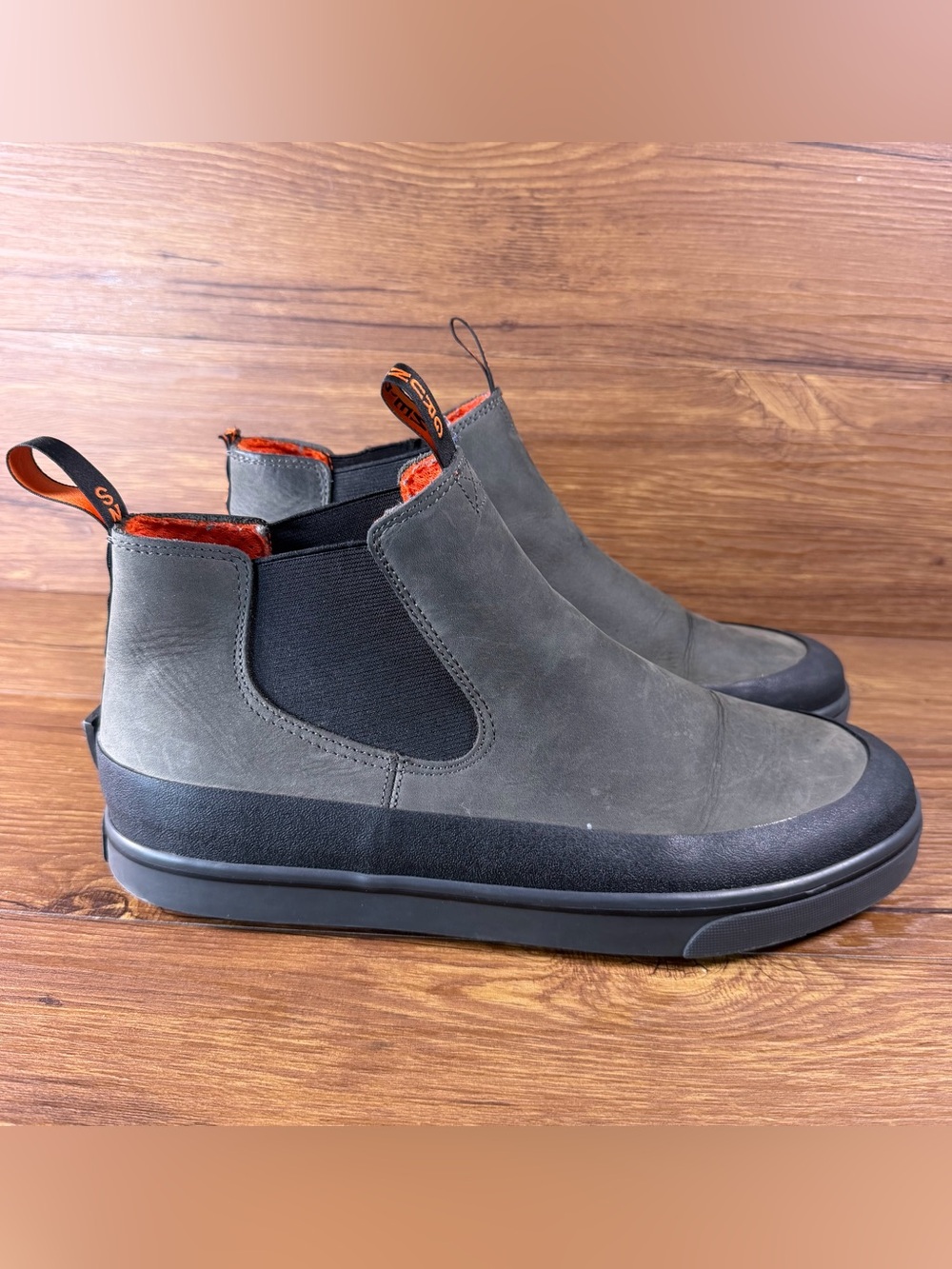 Grundens Mens Boots Freeboard Shoes Leather Pull On Chukka Gray Size 11